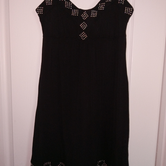 INC International Concepts Womens Black with Silver Tank Dress Sz M - Picture 7 of 7